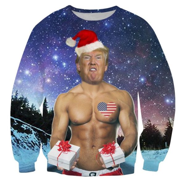 Sexgott Trump Der hässlichste Weihnachtspullover