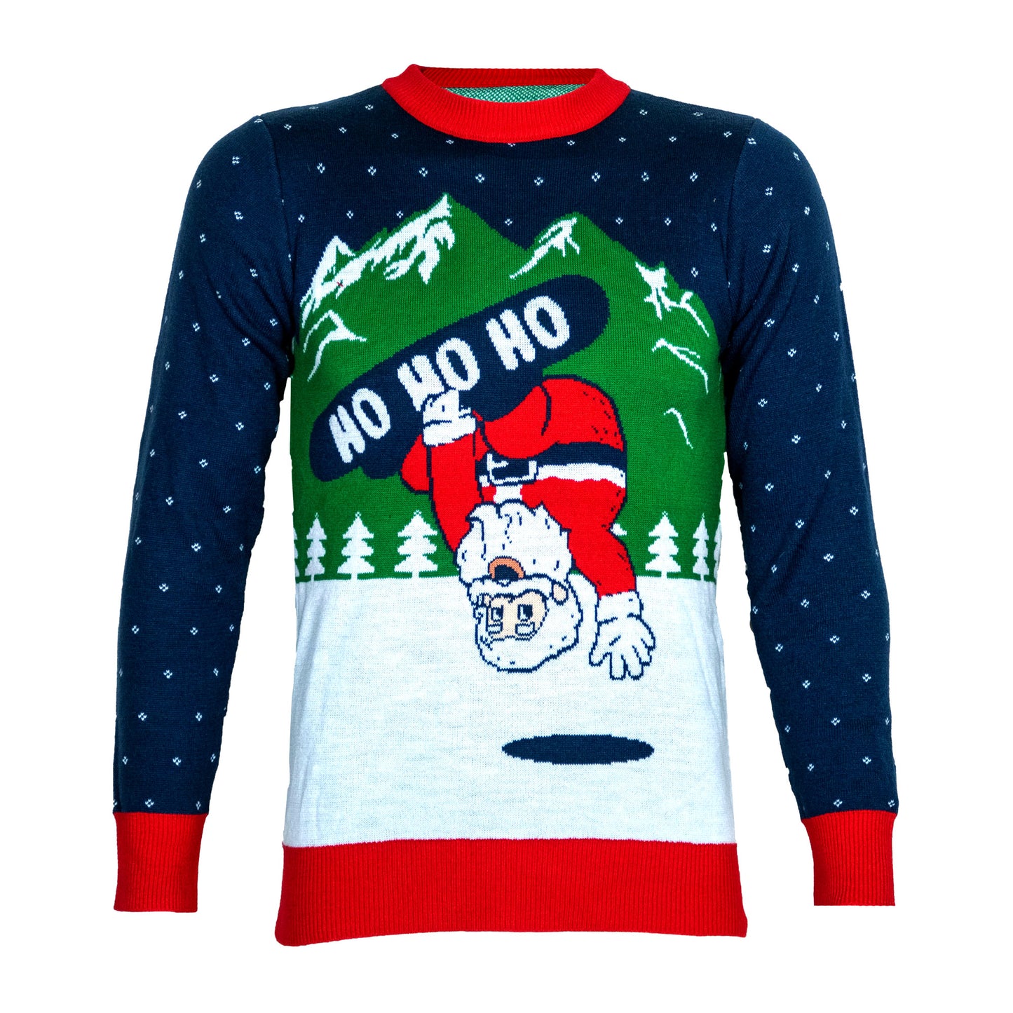 Snowboarden Santa Ugly Xmas Sweater