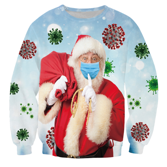 Kranker Weihnachtsmann Covid 19 Weihnachtspullover