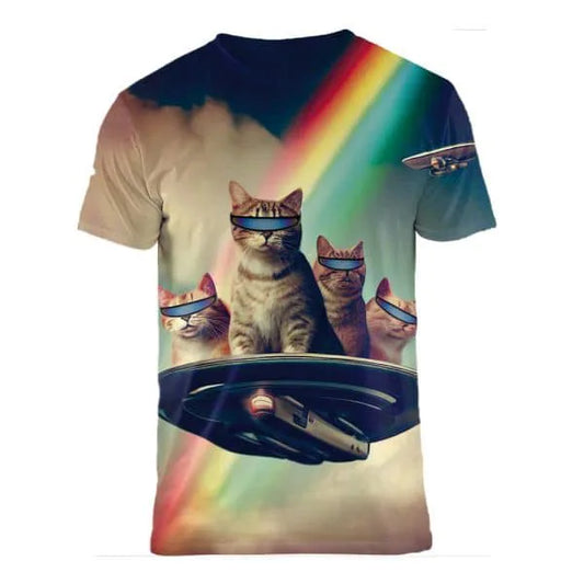 Space kitties on a UFO