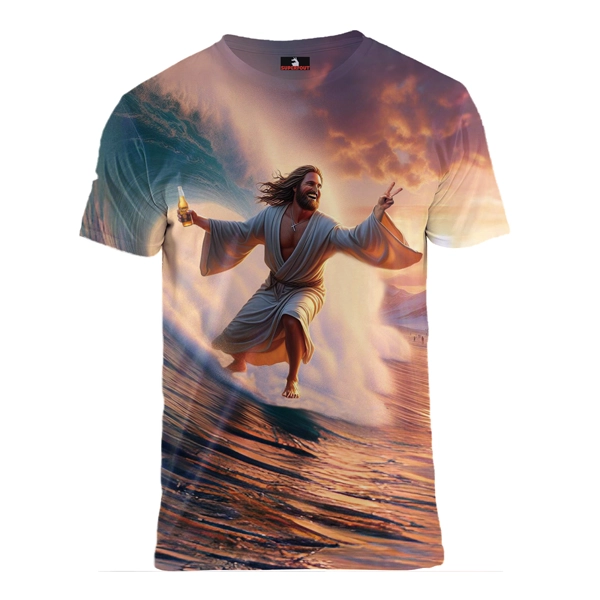 Sufing Saviour Jezus Shirt