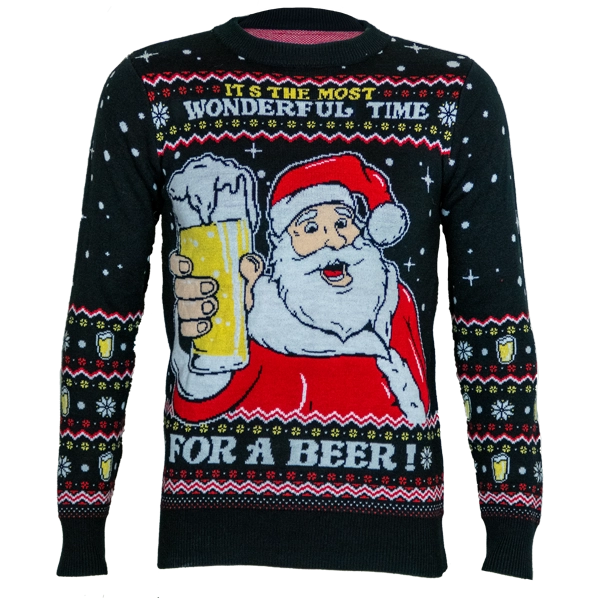 Santa With Beer - Wonderful Time For Christmas Sweater