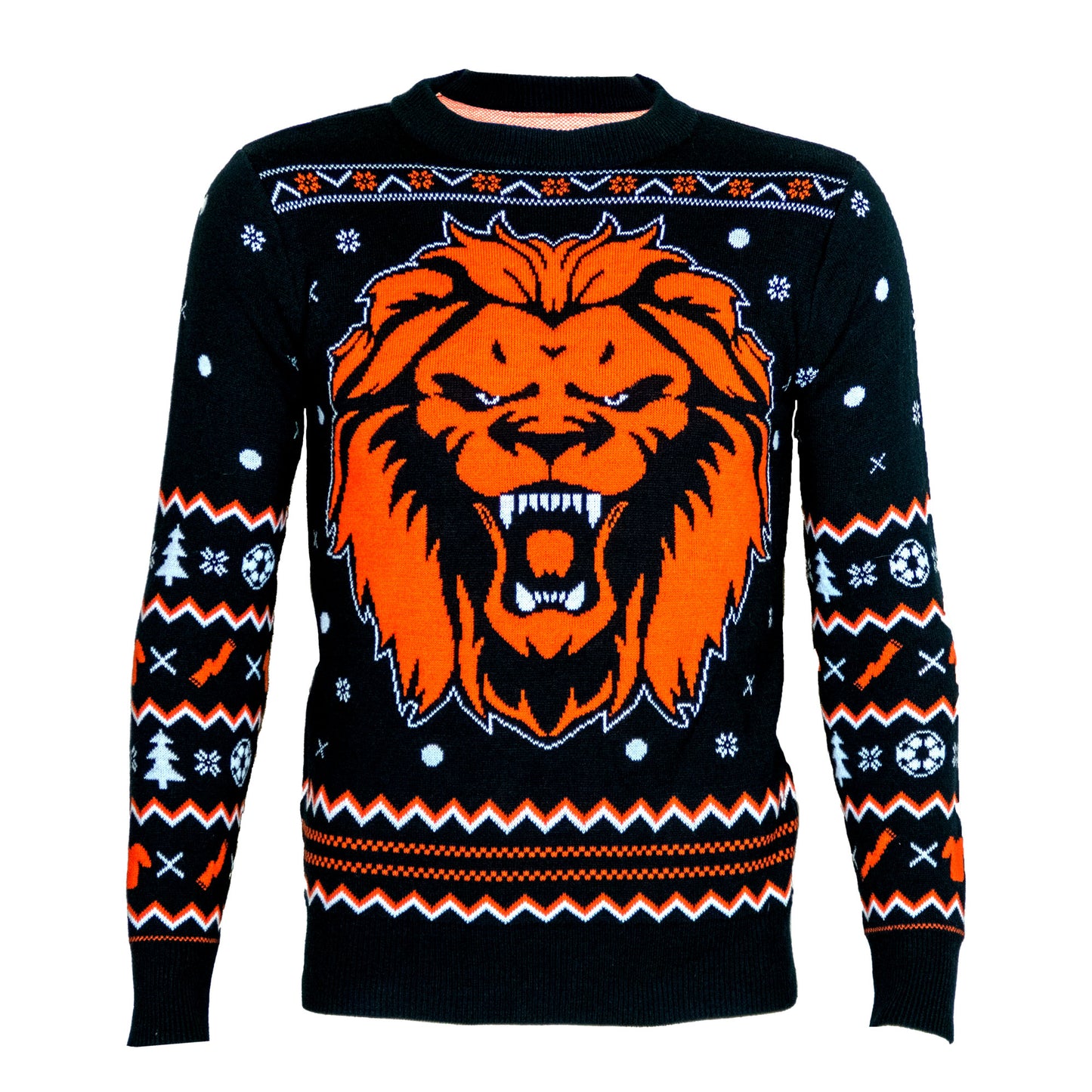 Pull de Noël Orange Lion Football